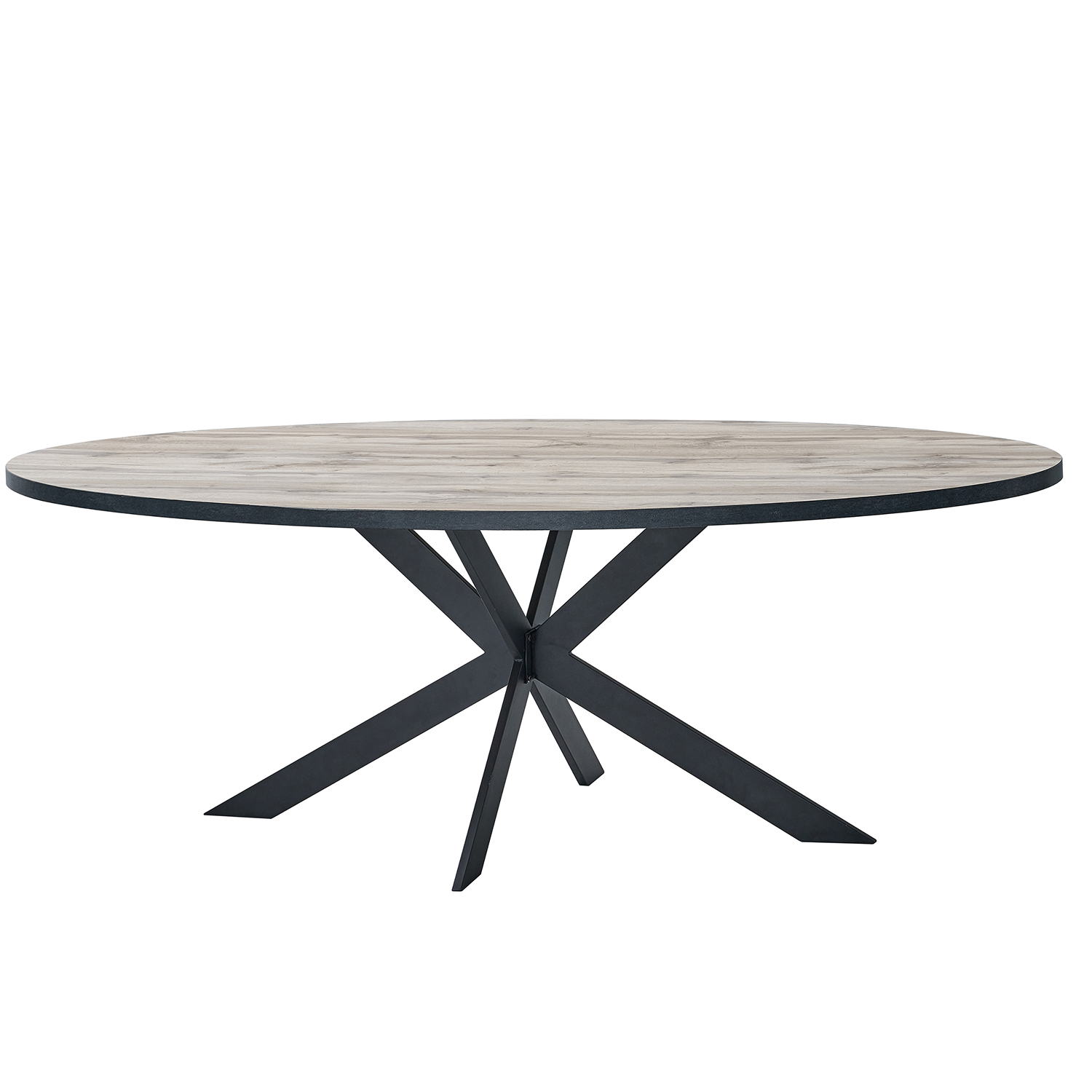 Table de repas ovale de style naturel et moderne en chene clair collection ELENA
