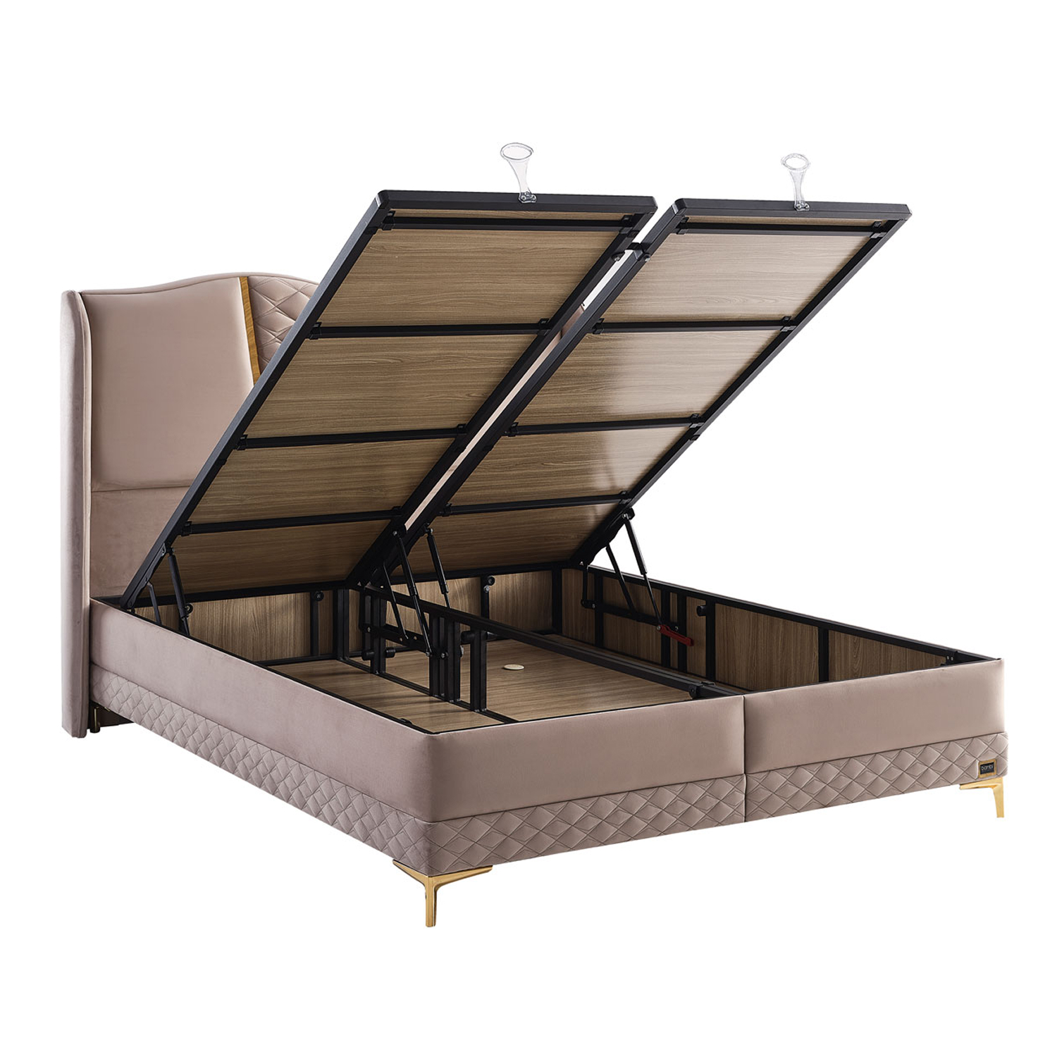Boxspring LUXIA 90 à 200x200 cm - Matelas orthopédique Bambi inclus – Image 4