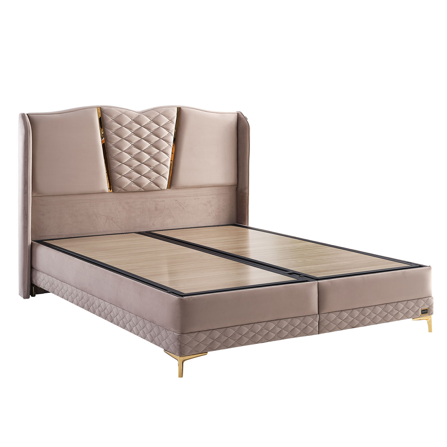Boxspring LUXIA 90 à 200x200 cm - Matelas orthopédique Bambi inclus – Image 3