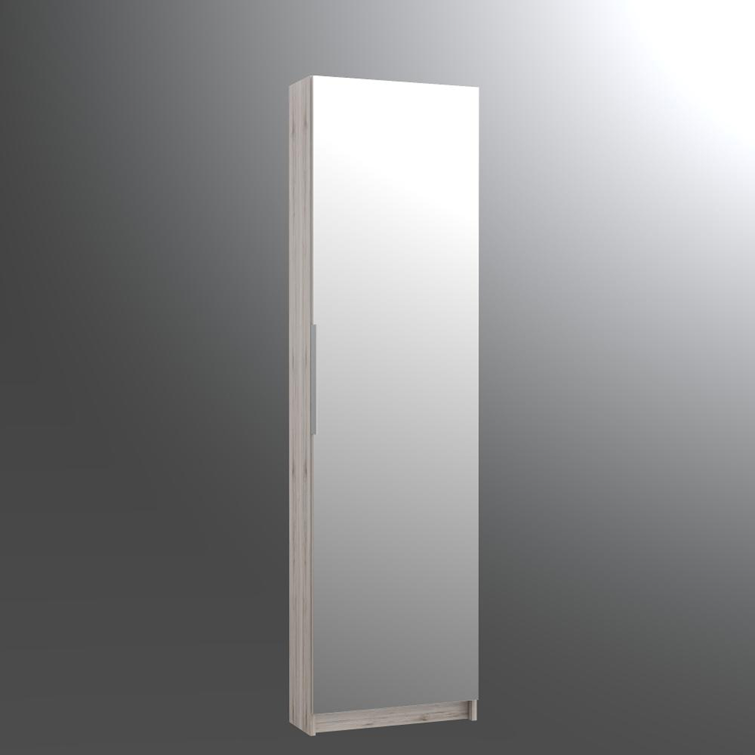 Armoire a chaussures CALMA avec miroir chêne