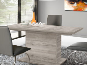 Table de repas extensible en chene cendre avec ouverture synchronisee 160 a 200 cm collection BACCIO à Liège Décoration